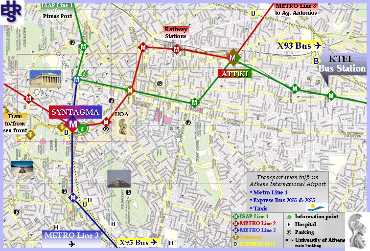 Athens map